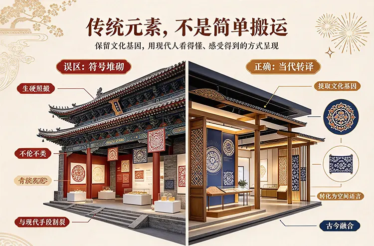 非遗展示空间的传统元素与现代转译设计
